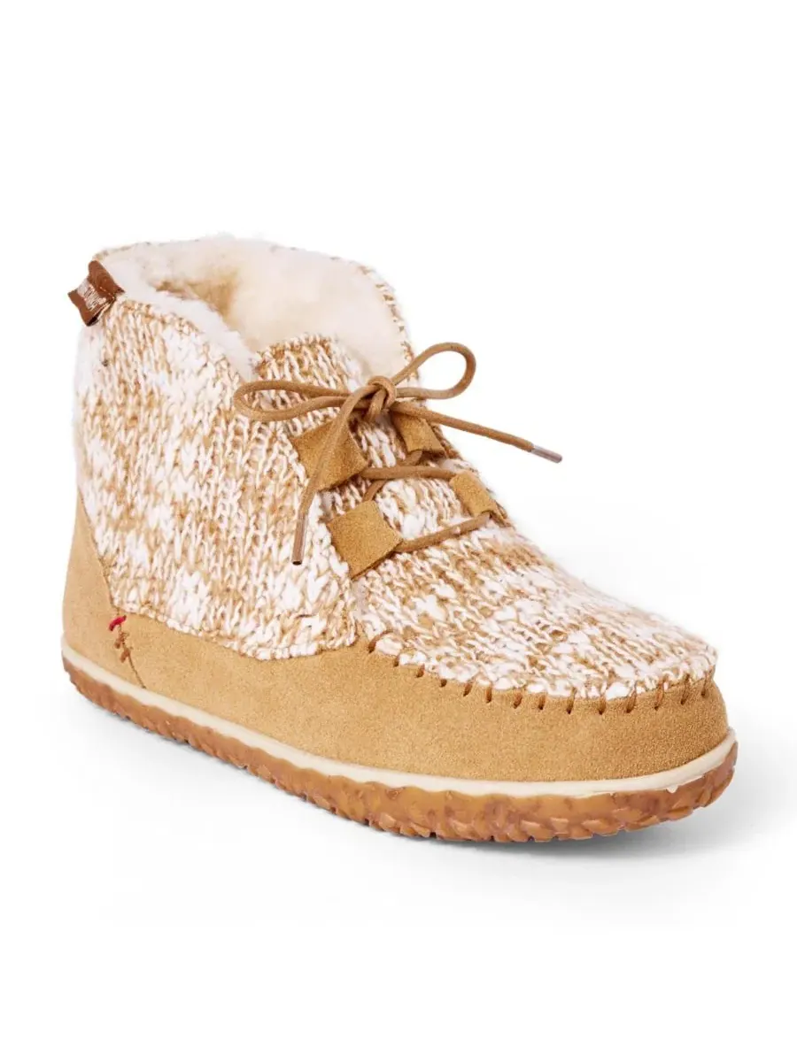 Женские слиппер-ботинки Torrey на шнуровке Minnetonka, Cinnamon Knit — изображение 1 из 7