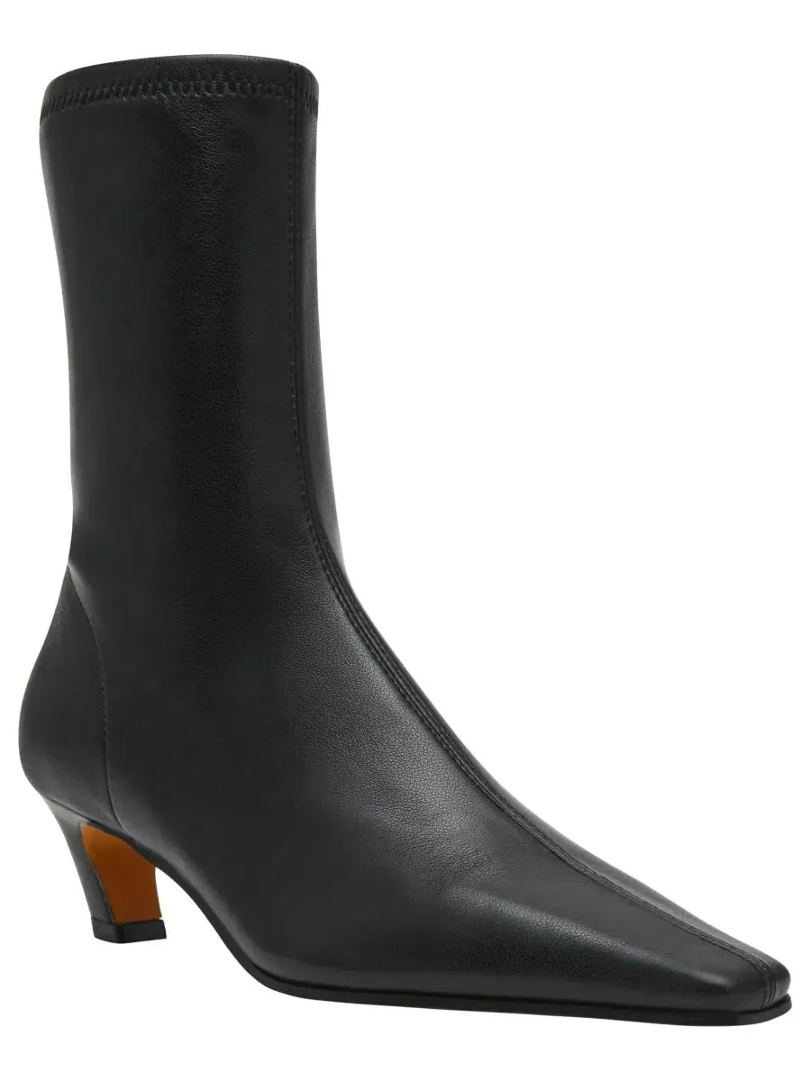 Ботильоны на каблуке-рюмочке Kimmens Kitten Heel Sock Booties Steve Madden — изображение 1 из 7, черный
