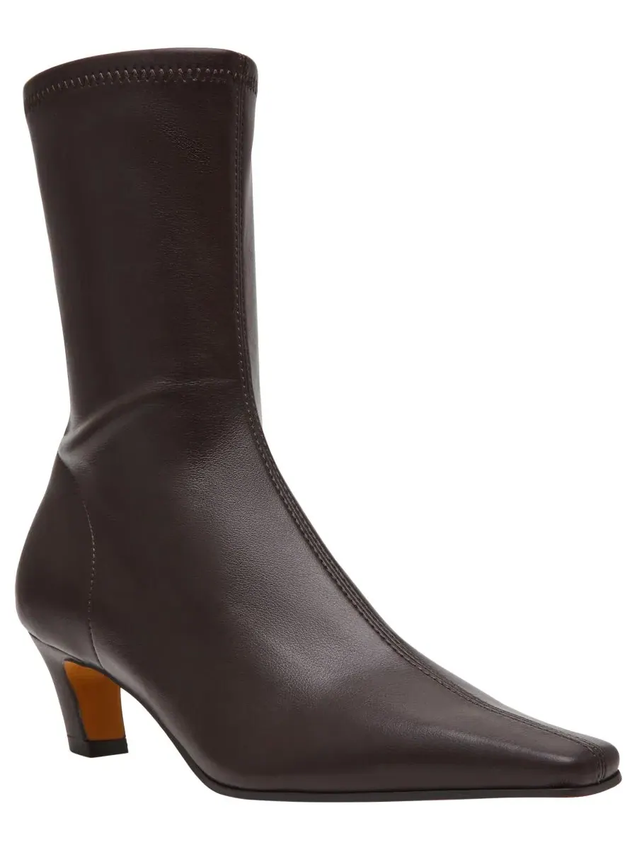 Ботильоны на каблуке-киттен с квадратным мысом, модель Kimmens Steve Madden — изображение 1 из 7, эспрессо