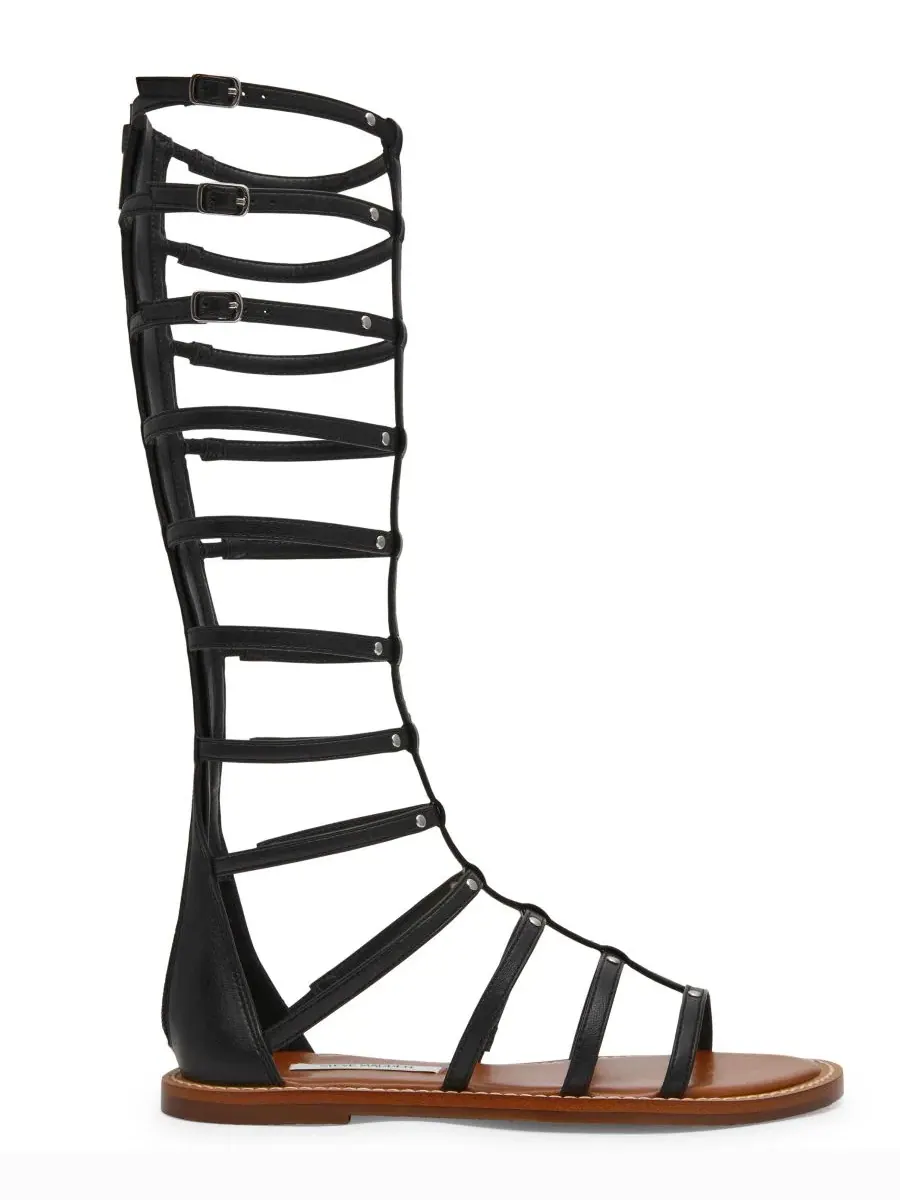 Сандалии-гладиаторы Gladius с высокими ремешками Steve Madden — изображение 2 из 6, черный