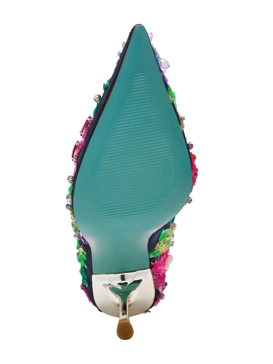Женские туфли-слипоны Netta Mesh Betsey Johnson — изображение 5 из 5, темно-синий мульти