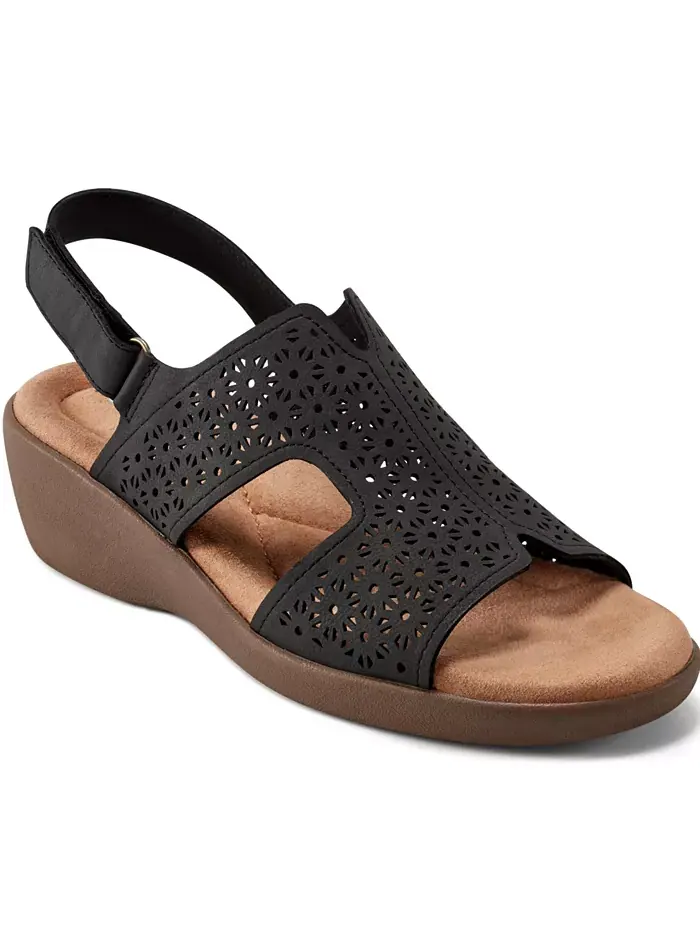 Женские сандалии Kali Low Wedge на шлейке с низким клином Easy Spirit — изображение 1 из 5, черный