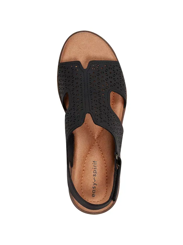 Женские сандалии Kali Low Wedge на шлейке с низким клином Easy Spirit — изображение 4 из 5, черный