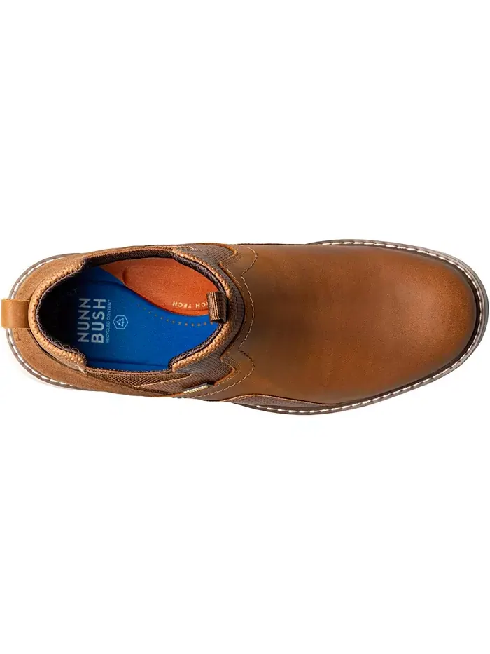 Мужские ботинки Chelsea Karnak Plain Toe Nunn Bush — изображение 6 из 7, коричневый