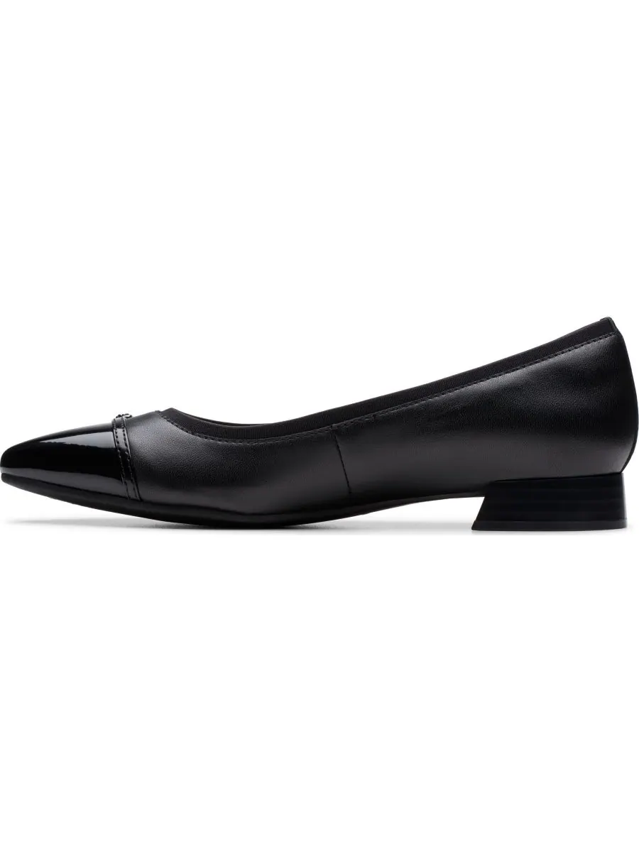 Балетки женские Clarks Natalyn Dusk, без шнурков, острый носок, кожа — изображение 5 из 5, черный