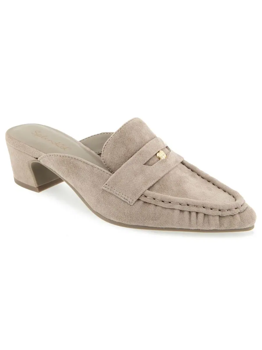 Женские мюли с каблуком Lotus Heeled Penny Loafer Mule Splendid, Ermine — изображение 1 из 5