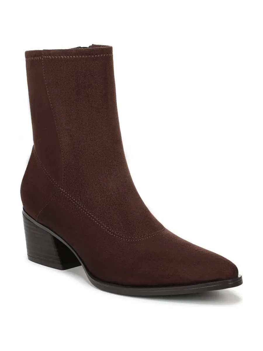 Ботинки с острым носком и молнией Dean Zipper Short Boots Naturalizer — изображение 1 из 5, коричневый