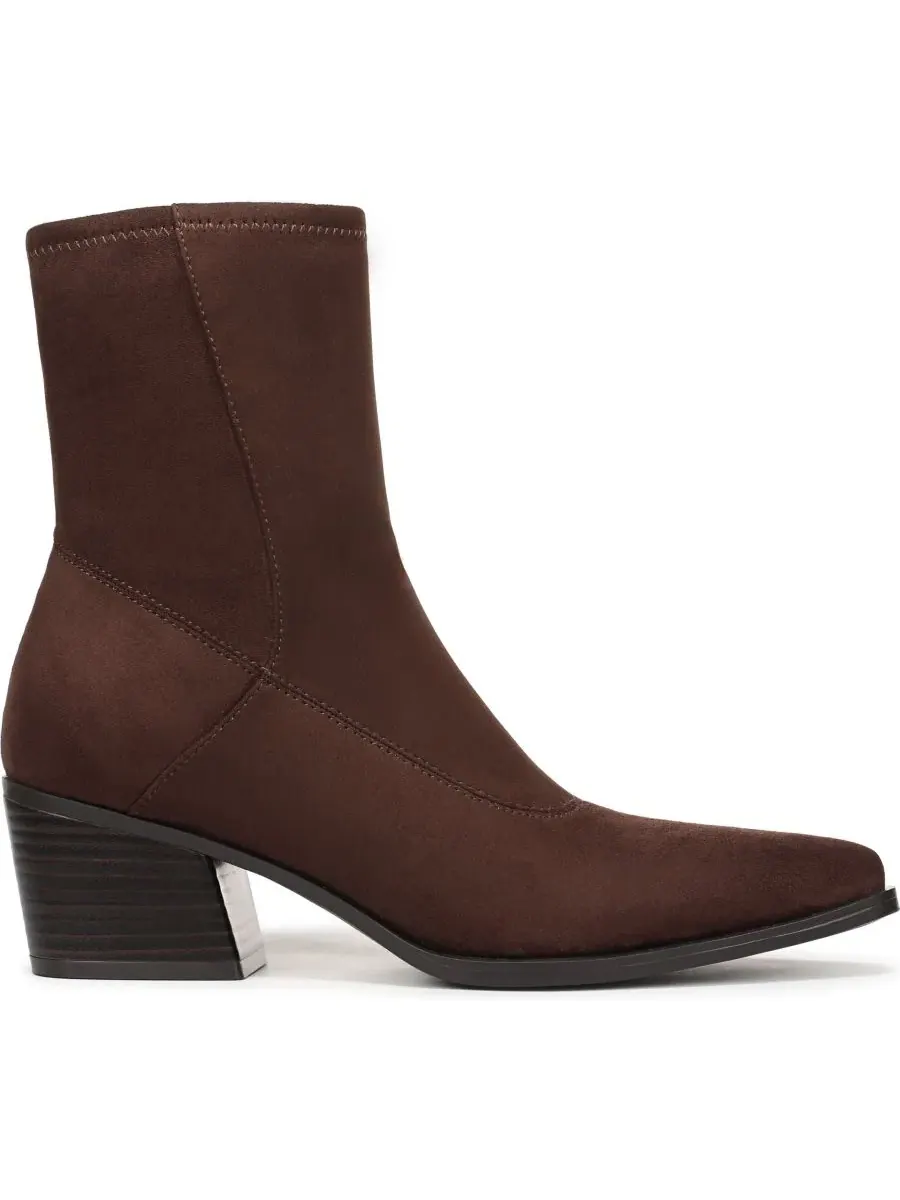 Ботинки с острым носком и молнией Dean Zipper Short Boots Naturalizer — изображение 2 из 5, коричневый