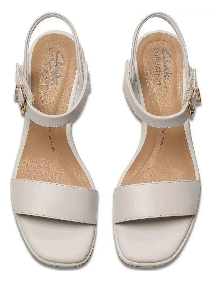 Сандалии Clarks Jaylan Ray, кожаные, на пряжках — изображение 7 из 8, белый