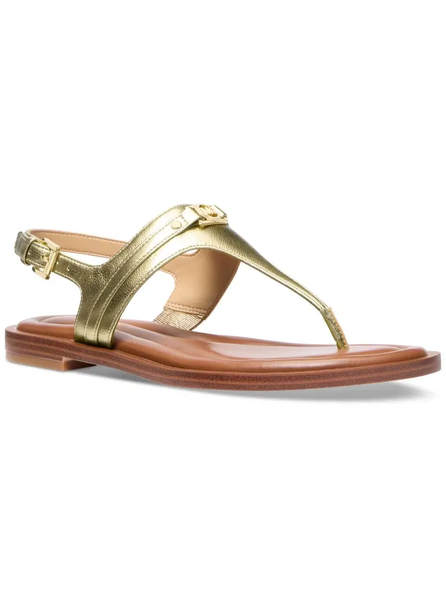 Сандалии-вьетнамки с ремешком на щиколотке Mandy Logo Slingback Michael Kors