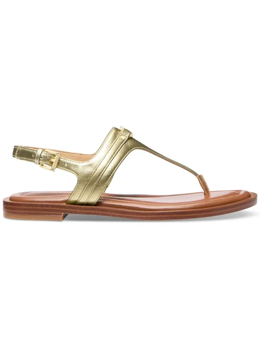 Сандалии-вьетнамки с ремешком на щиколотке Mandy Logo Slingback Michael Kors — изображение 2 из 4