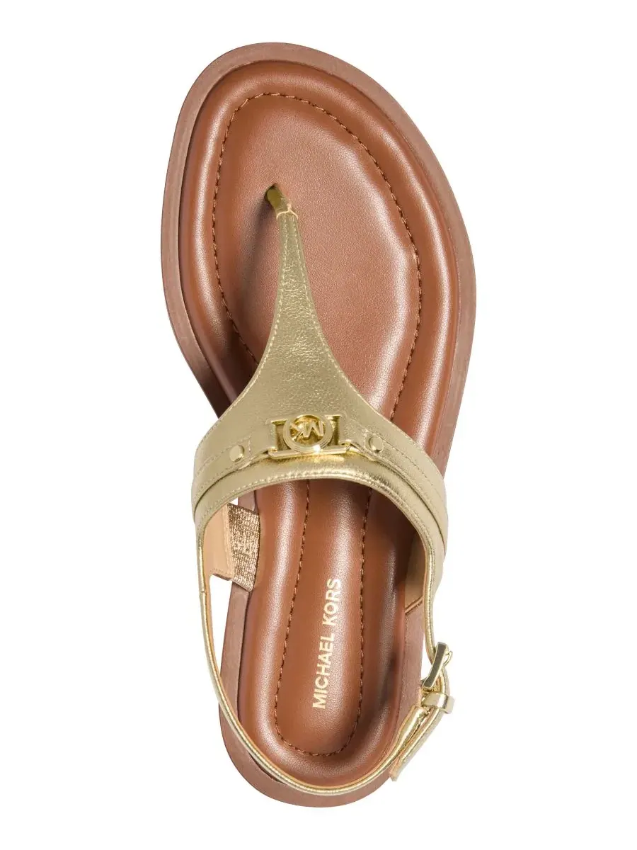 Сандалии-вьетнамки с ремешком на щиколотке Mandy Logo Slingback Michael Kors — изображение 3 из 4