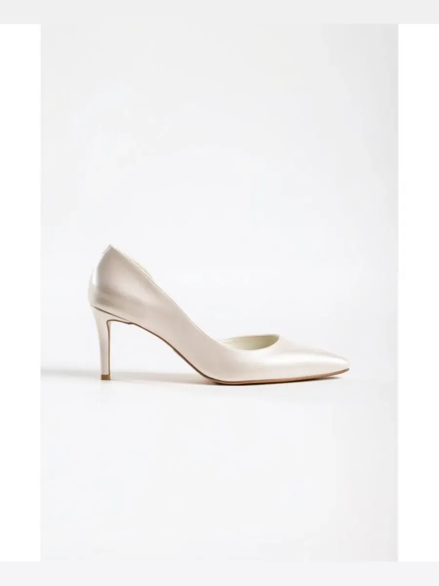 Туфли-лодочки на каблуке с кристаллами Nikos Forever & Always Shoes — изображение 4 из 8, белый