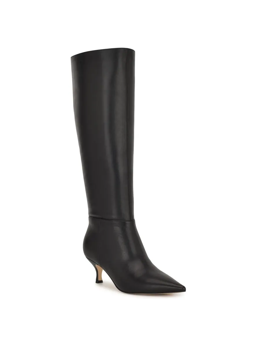 Женские высокие сапоги Somas на низком каблуке Nine West — изображение 1 из 5, черный