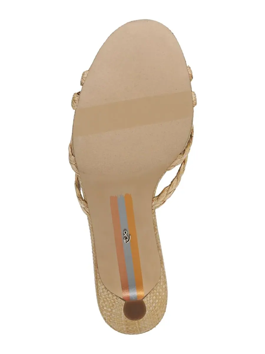 Женские сандалии-шлепанцы Camille Sam Edelman, Bleached Beechwood Faux Raffia — изображение 5 из 5