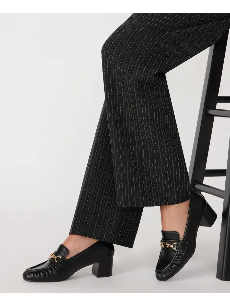 Туфли-лоферы на каблуке Anne Klein — изображение 3 из 8, черный