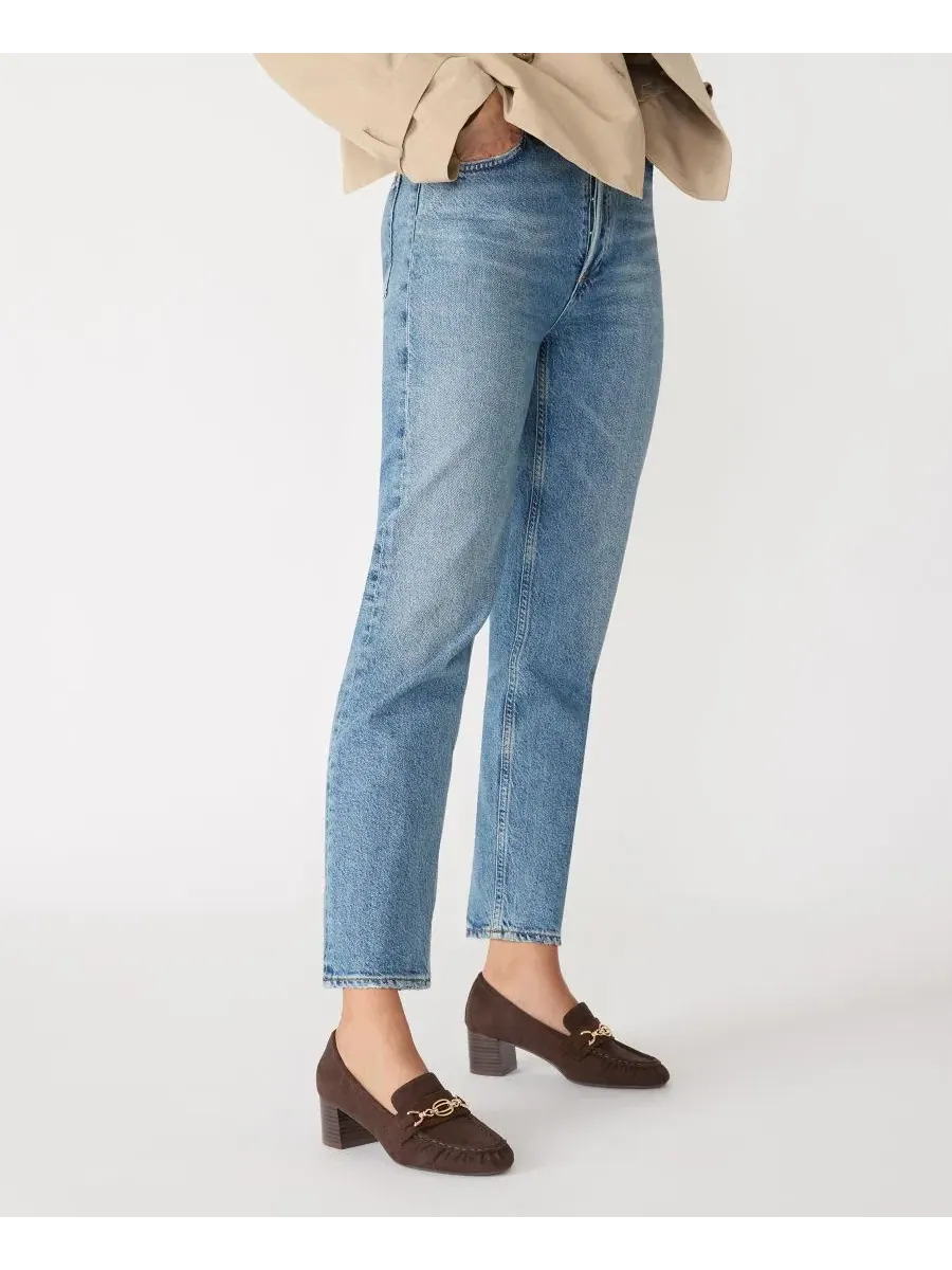 Туфли-слипоны на каблуке Karin Dress Slip-On Loafer Pumps Anne Klein — изображение 3 из 8, коричневый