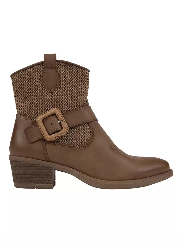 Женские ботинки Avery Woven Western Ankle Boots GC Shoes — изображение 6 из 9, бежевый