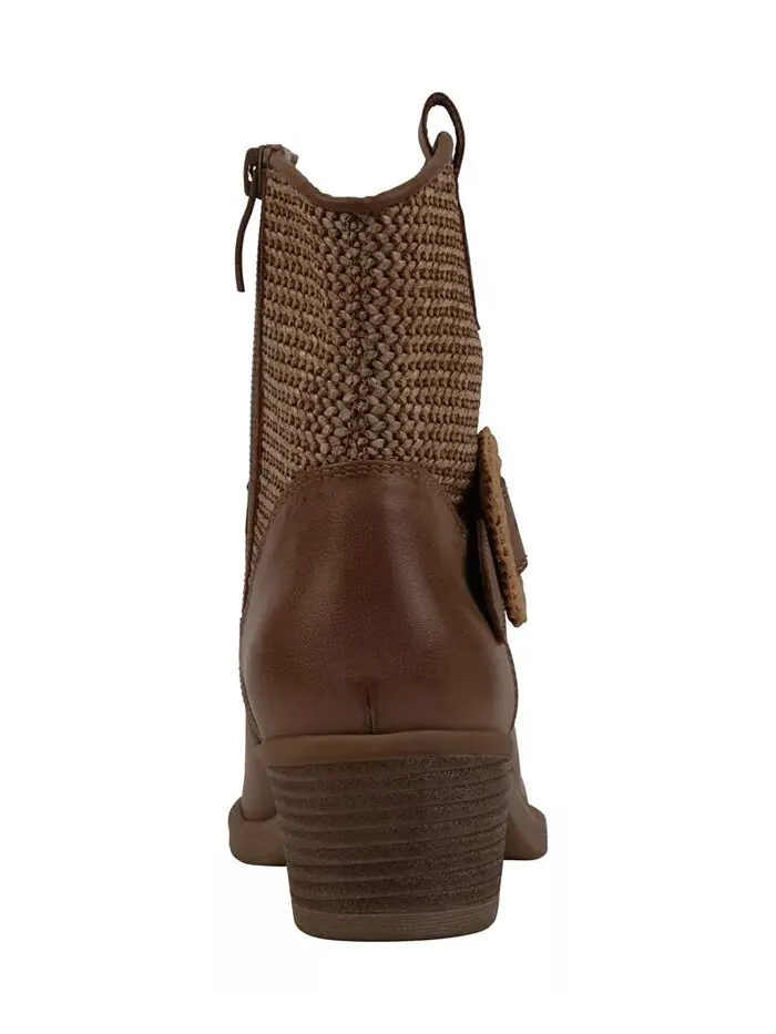 Женские ботинки Avery Woven Western Ankle Boots GC Shoes — изображение 7 из 9, бежевый