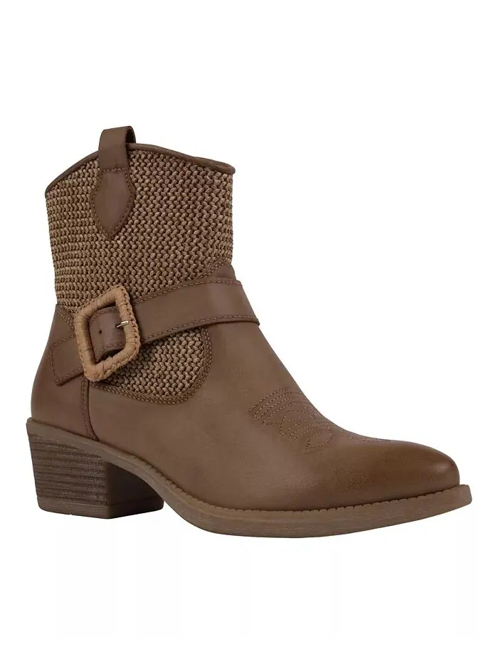 Женские ботинки Avery Woven Western Ankle Boots GC Shoes — изображение 1 из 5, тауп