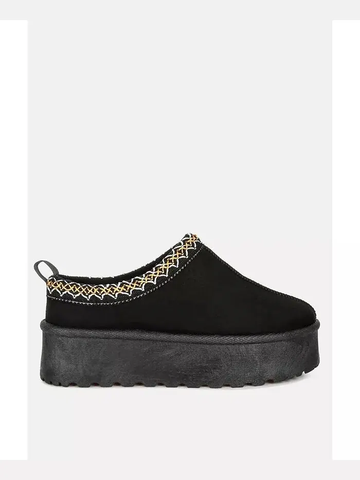 Вышитые туфли Jesters Platform Classic Slip-On London Rag — изображение 1 из 3, бежевый