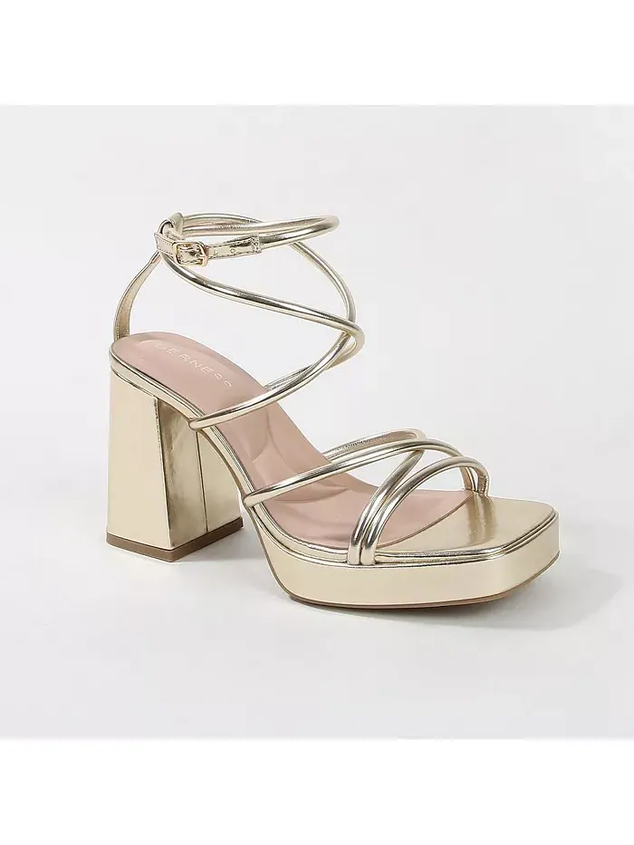 Эгги Босоножки на платформе со шнуровкой BERNESS — изображение 1 из 3, золото