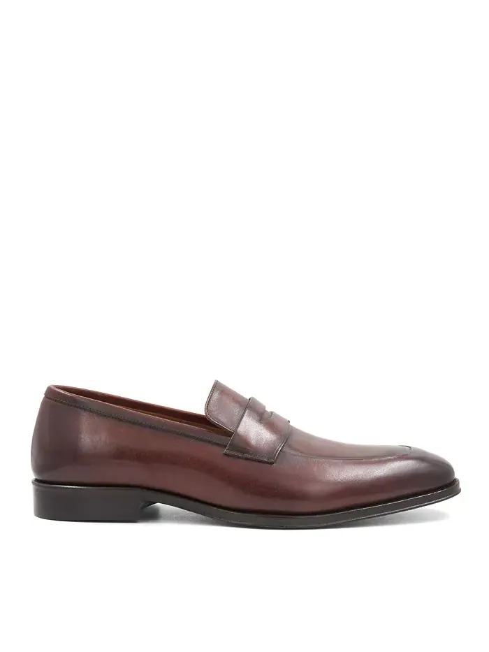 Мужские классические лоферы Maioco Penny Slip On Bruno Magli — изображение 2 из 6, кофе