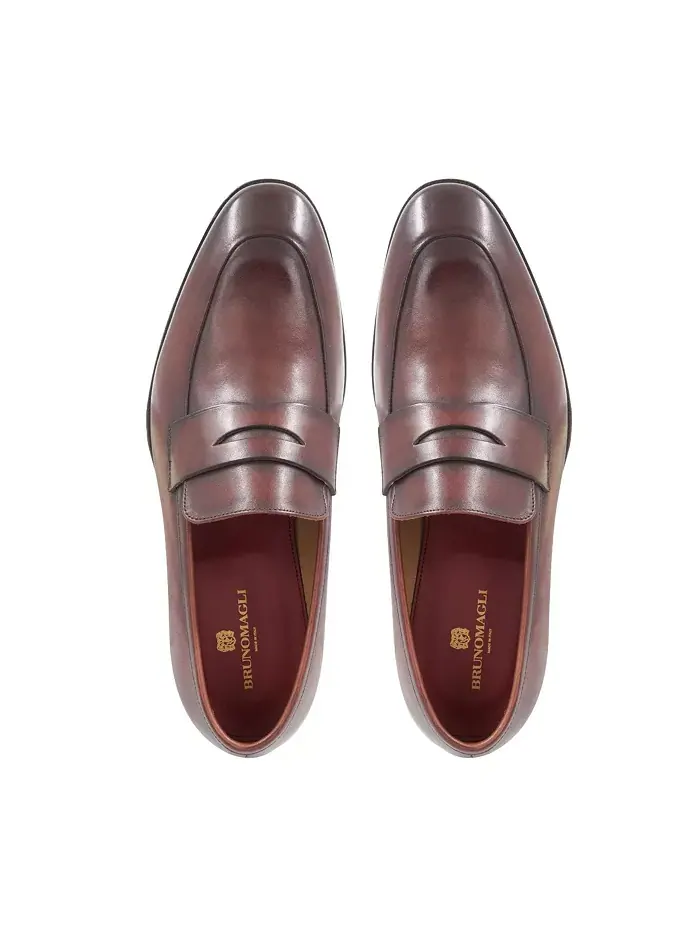 Мужские классические лоферы Maioco Penny Slip On Bruno Magli — изображение 5 из 6, кофе