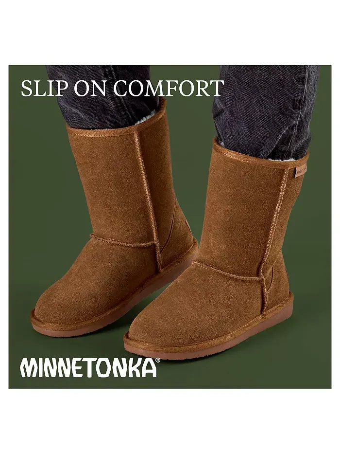Женские ботинки Callahan до середины икры из замши Minnetonka — изображение 2 из 6, бежевый/бежевый