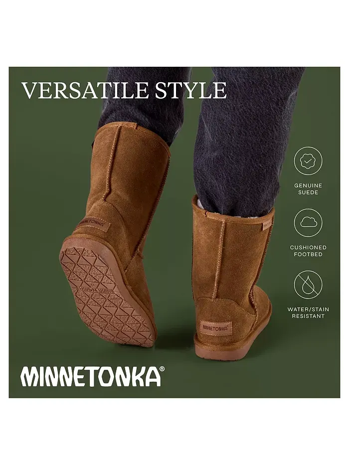 Женские ботинки Callahan до середины икры из замши Minnetonka — изображение 3 из 6, бежевый/бежевый