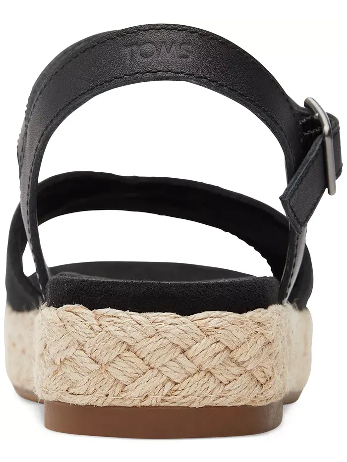 Женские сандалии на платформе Abby с плетеными деталями TOMS — изображение 3 из 5, черный