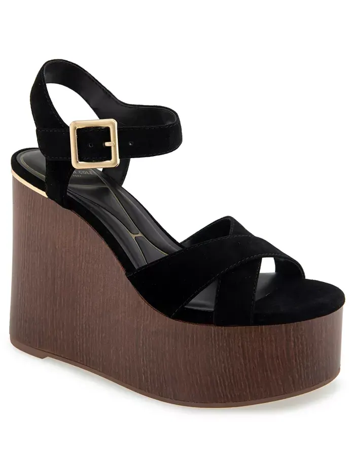 Женские сандалии Taelyn на платформе с клином Kenneth Cole New York — изображение 1 из 8, черный