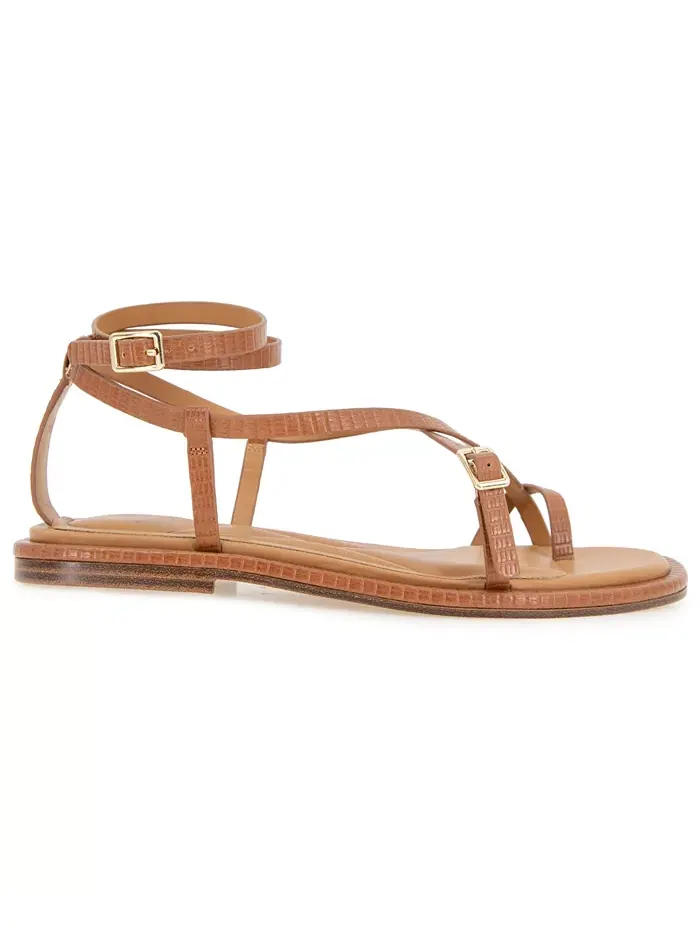 Women's Paros Square Toe Flat Sandals Kenneth Cole New York — изображение 2 из 8, бежевый