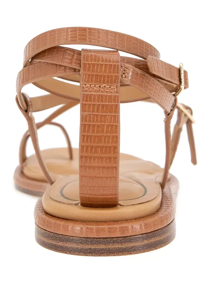 Women's Paros Square Toe Flat Sandals Kenneth Cole New York — изображение 3 из 8, бежевый