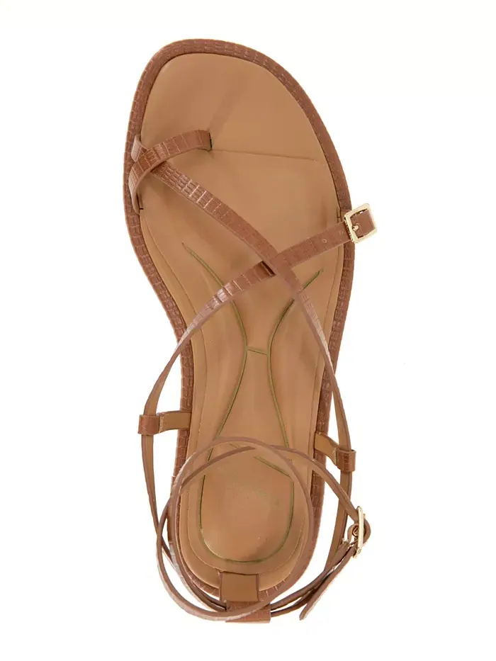 Women's Paros Square Toe Flat Sandals Kenneth Cole New York — изображение 4 из 8, бежевый