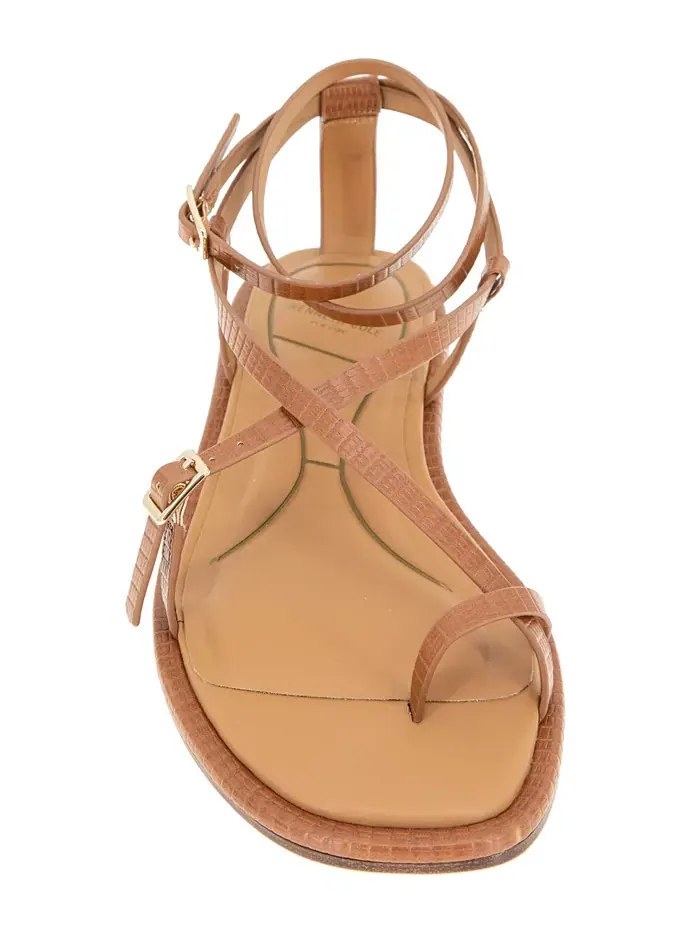 Women's Paros Square Toe Flat Sandals Kenneth Cole New York — изображение 7 из 8, бежевый