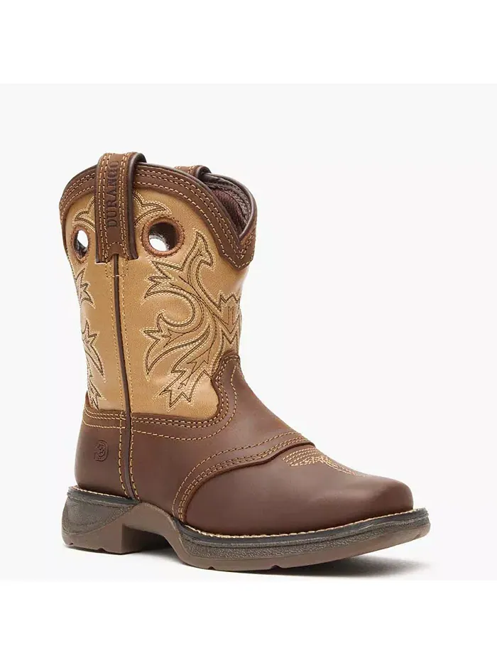 Детские ковбойские ботинки Lil Rebel от Kids Brown Tan Durango — изображение 1 из 7, коричневый бежевый
