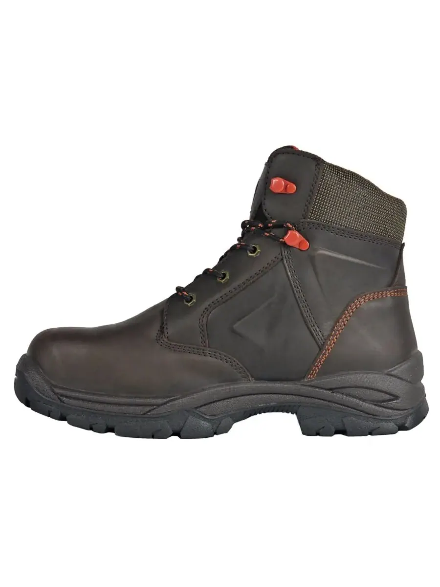Мужские рабочие ботинки Hudson 6 дюймов с утеплителем и композитным носком Hoss Boot Company — изображение 4 из 7, коричневый