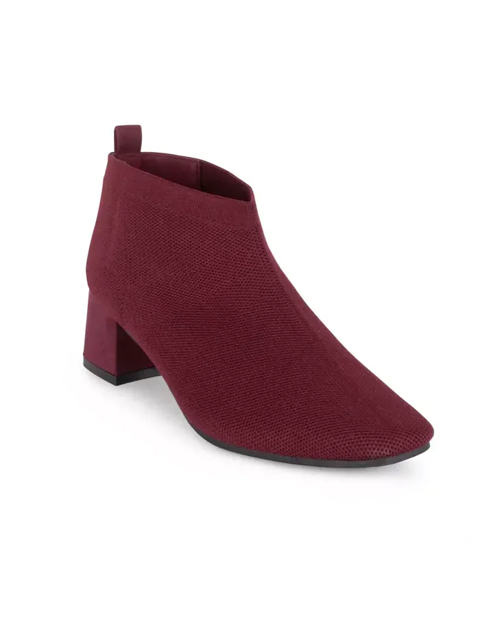 Женские вязаные ботильоны Corniche Tahari — изображение 1 из 5, бордовый
