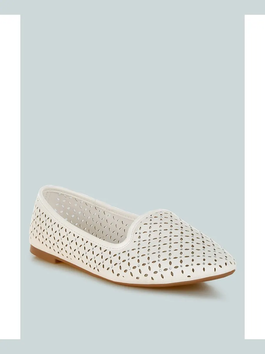 Женские балетки Kyrie с вырезами London Rag — изображение 3 из 3, белый