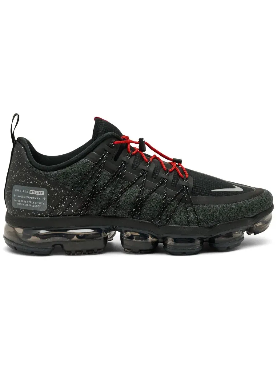 Кроссовки беговые с водонепроницаемым верхом, модель Air VaporMax Run Utility Nike — изображение 2 из 6, черный серебристый