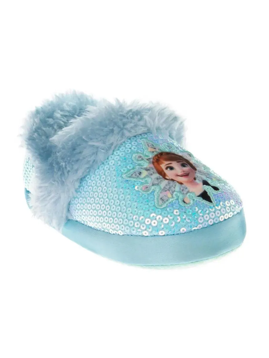 Тапочки-слипоны с принтом Frozen, модель Frozen Girls 5 to 12 Slippers Disney — изображение 1 из 6, синий