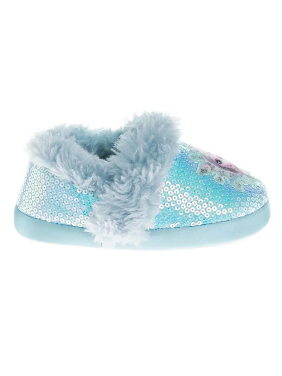 Тапочки-слипоны с принтом Frozen, модель Frozen Girls 5 to 12 Slippers Disney — изображение 2 из 6, синий