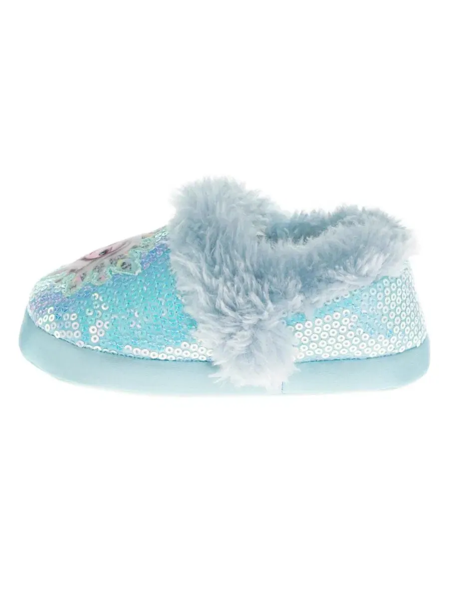 Тапочки-слипоны с принтом Frozen, модель Frozen Girls 5 to 12 Slippers Disney — изображение 4 из 6, синий