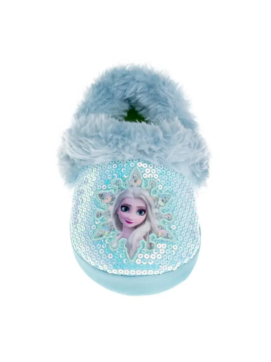 Тапочки-слипоны с принтом Frozen, модель Frozen Girls 5 to 12 Slippers Disney — изображение 5 из 6, синий