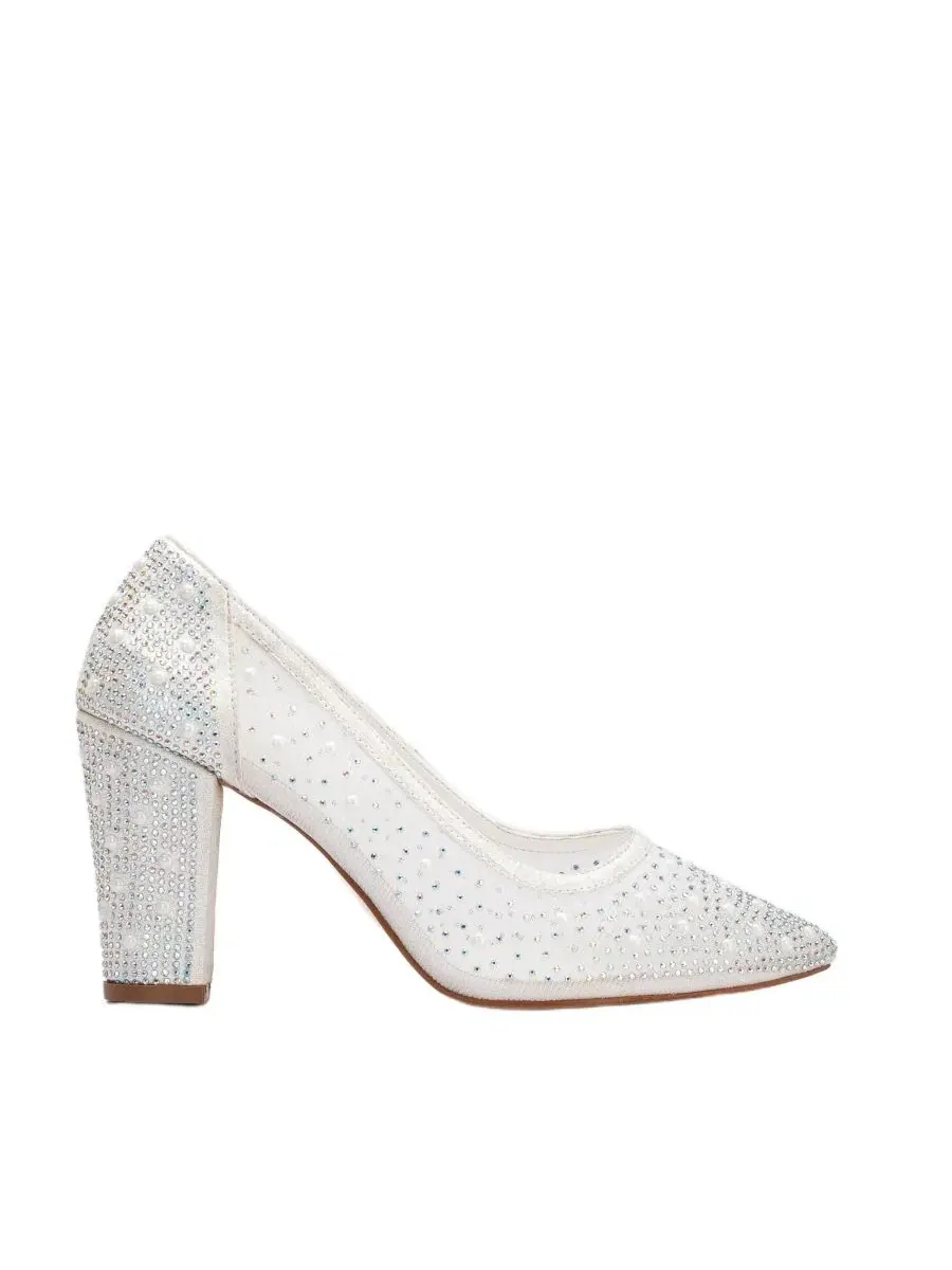 Женские туфли-лодочки Margaret цвета слоновой кости с кружевом Forever & Always Shoes