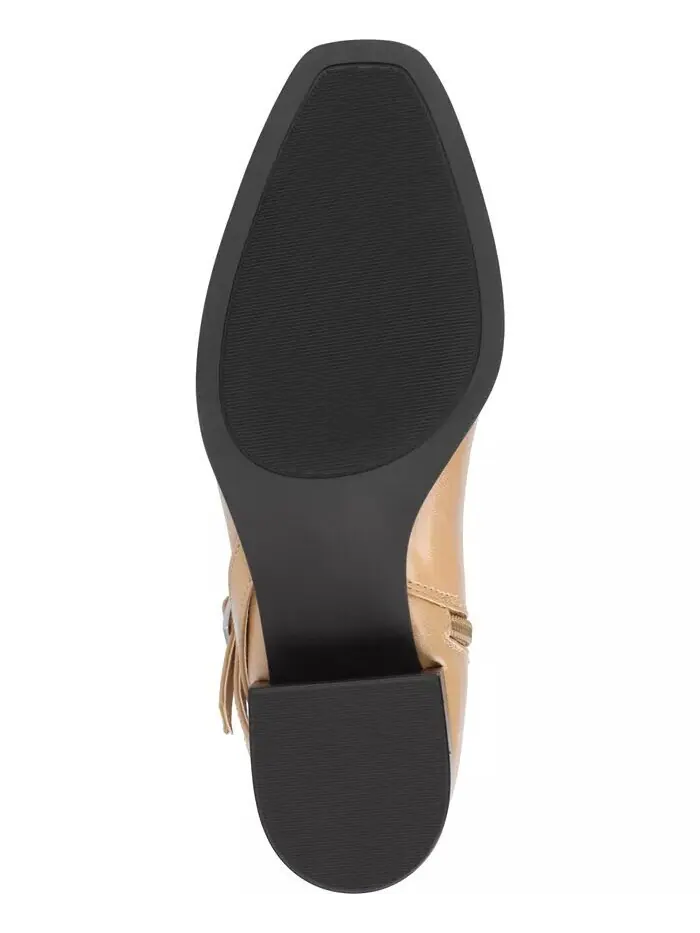 Женские сапоги для верховой езды Rhianah Wide Width Wide Calf Heel с высоким коленом Journee — изображение 5 из 8, бежевый