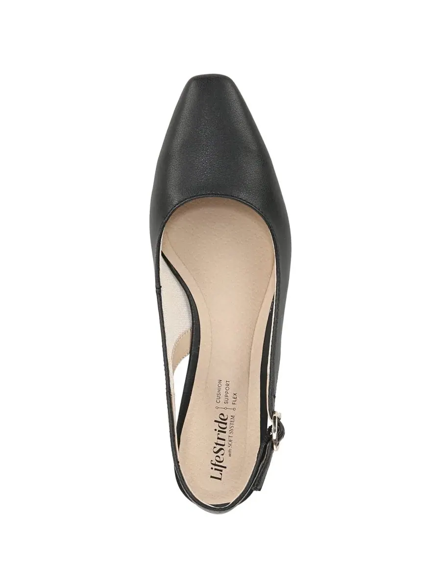 Туфли-лодочки на каблуке Lorena Pointed Toe Slingback Pumps LifeStride — изображение 4 из 5, черный