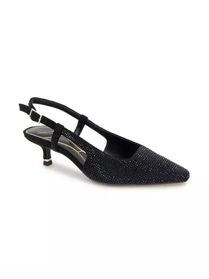 Женские туфли-лодочки Martha Crystals на каблуке-рюмочке с ремешком на пятке Kenneth Cole New York — изображение 1 из 12