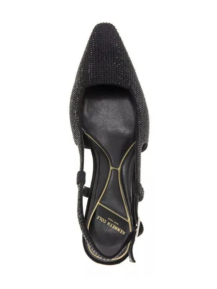 Женские туфли-лодочки Martha Crystals на каблуке-рюмочке с ремешком на пятке Kenneth Cole New York — изображение 4 из 12